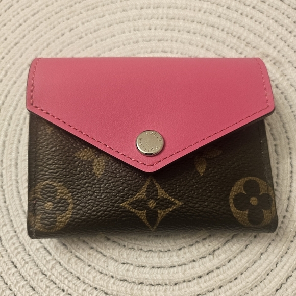 Louis Vuitton Handbags - Louis Vuitton Zoe Wallet Monogram Canvas with Rare Bright Pink Flap – New, Full